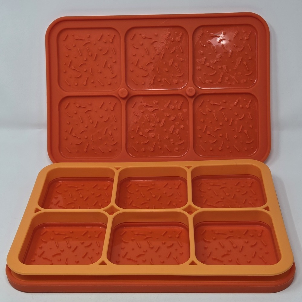Pampered Chef Silicone Ice Cream Sandwich Maker Mold Orange 2493‎